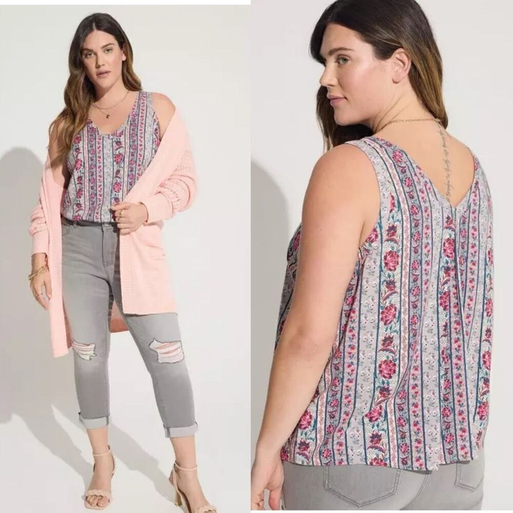 Torrid Challis‎ Stitch Detail Tank Size 3X